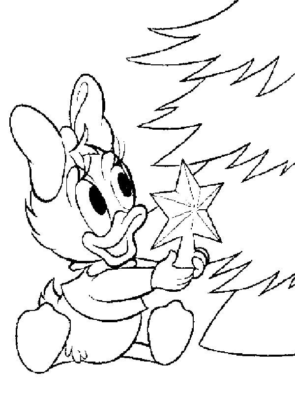 dibujos para colorear daisy de navidad