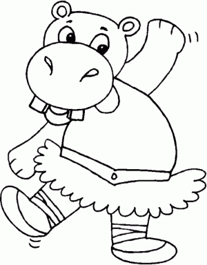 dibujos para colorear de hipopotamo