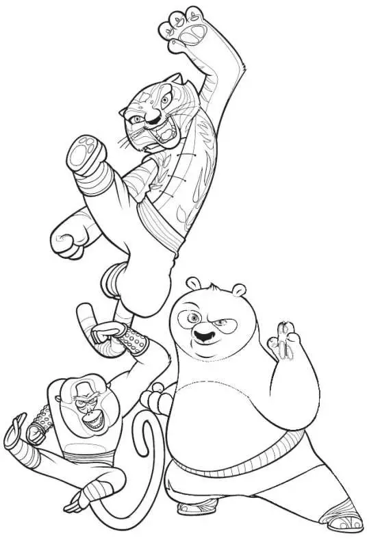 dibujos para colorear kung fu panda