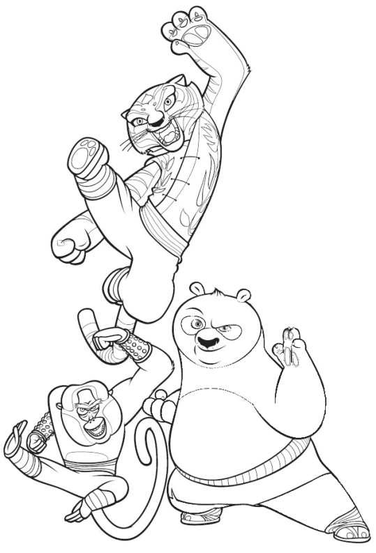 dibujos para colorear kung fu panda