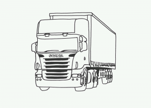 dibujos para pintar de camiones