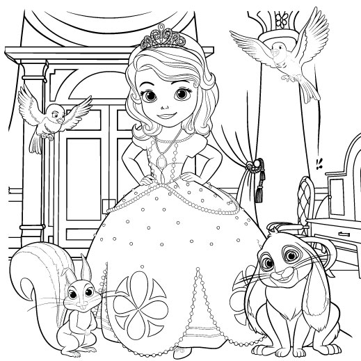 imagenes de princesita sofia para colorear