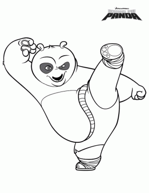 kung fu panda para colorear