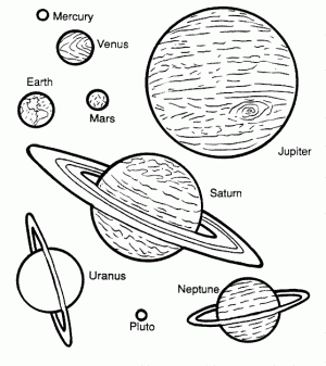 planeta para colorear