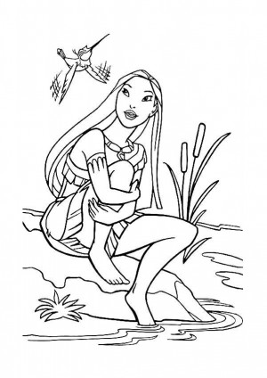 pocahontas para colorear