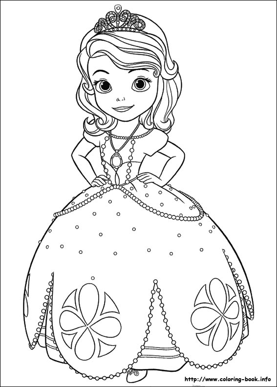 princesa sofia para colorear