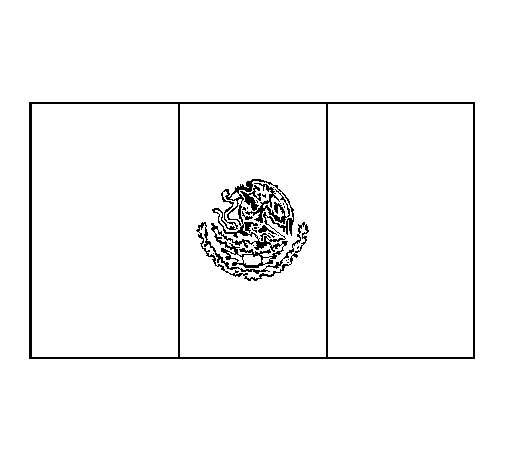 banderas para colorear de mexico