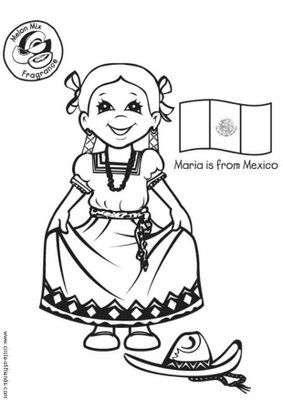 dibujos de la bandera de mexico para colorear