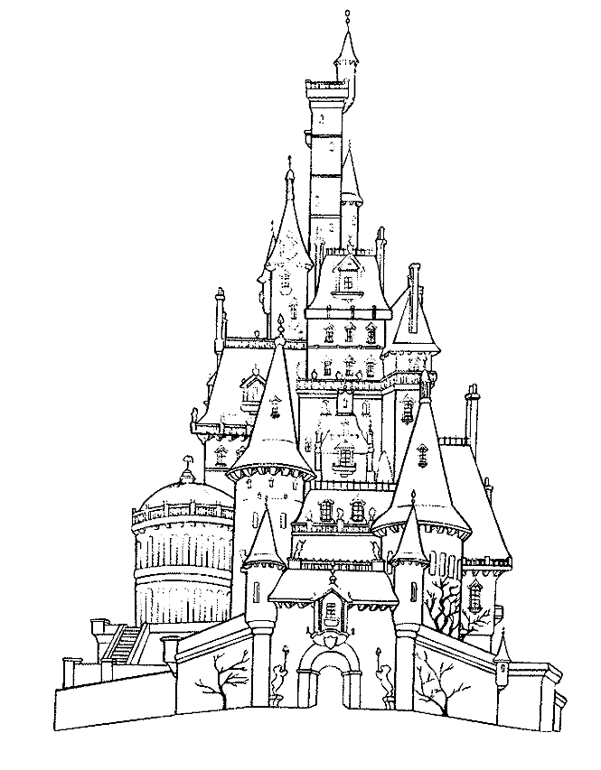 castillo de disney para colorear