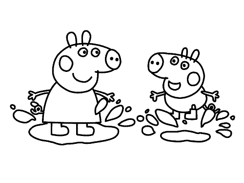 colorear dibujos de peppa pig