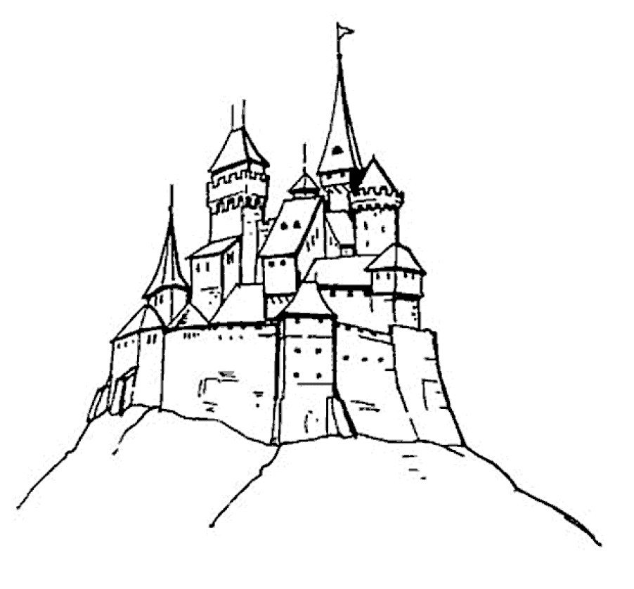 dibujo de castillo para colorear