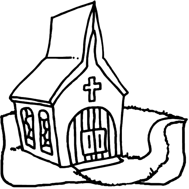 dibujo de iglesia para colorear