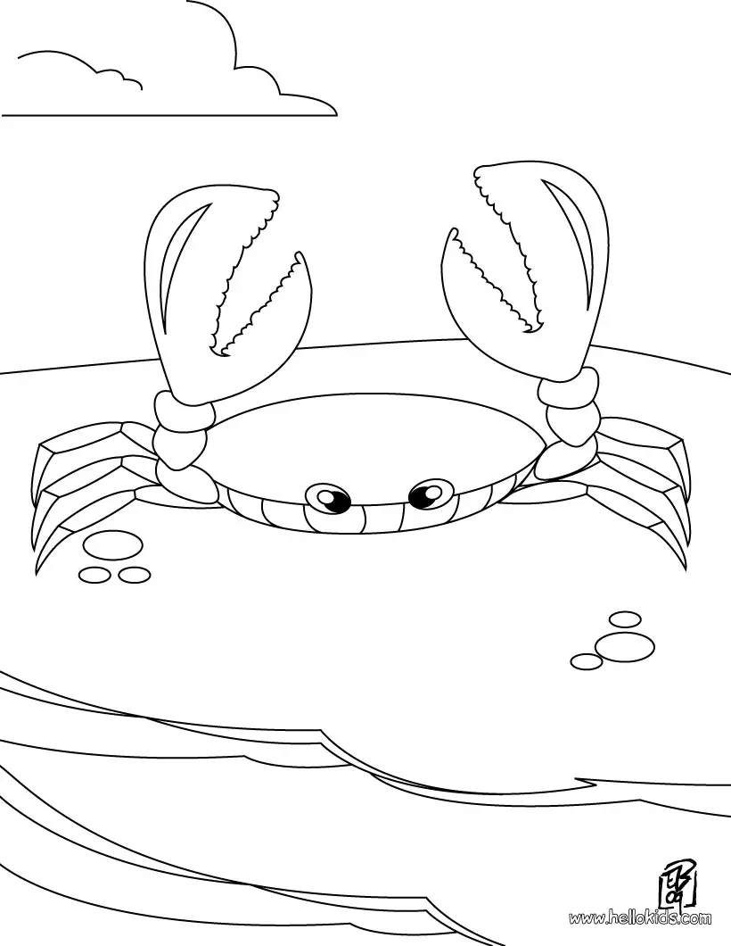 dibujo de un cangrejo para colorear