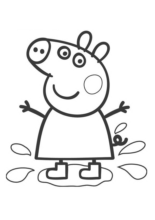 dibujo para colorear de peppa pig