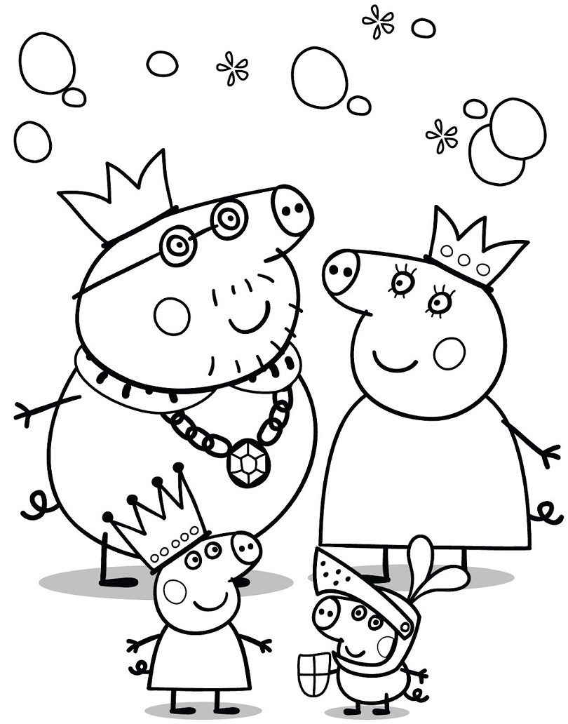 dibujo para colorear peppa pig