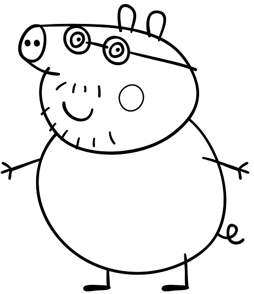 dibujo peppa pig para colorear