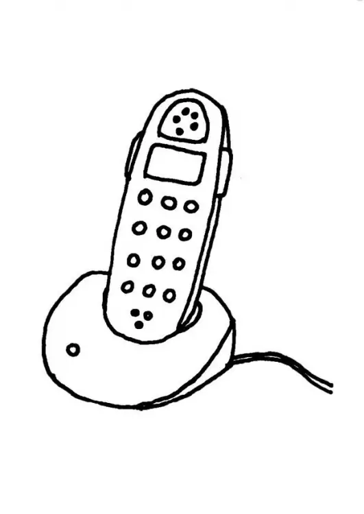 dibujo de un telefono para colroear