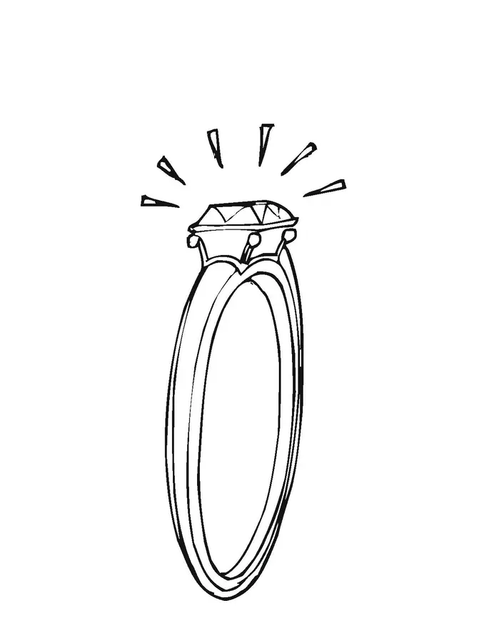 dibujos de anillos para colorear