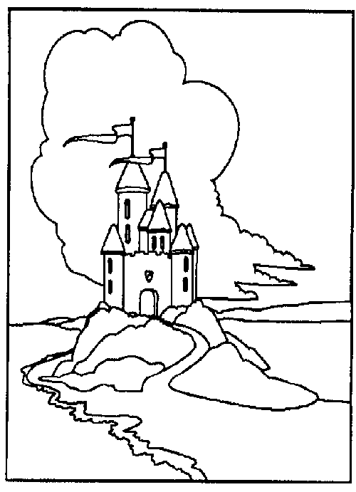 dibujos de castillos para colorear