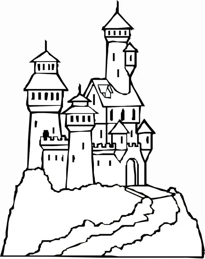 dibujos de castillos para imprimir