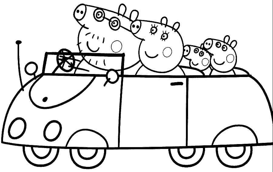 dibujos de peppa pig para colorear