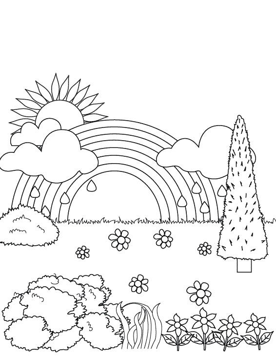 dibujos del cielo para colorear