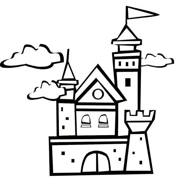 dibujos para colorear castillos