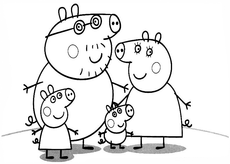 dibujos para colorear de peppa pig