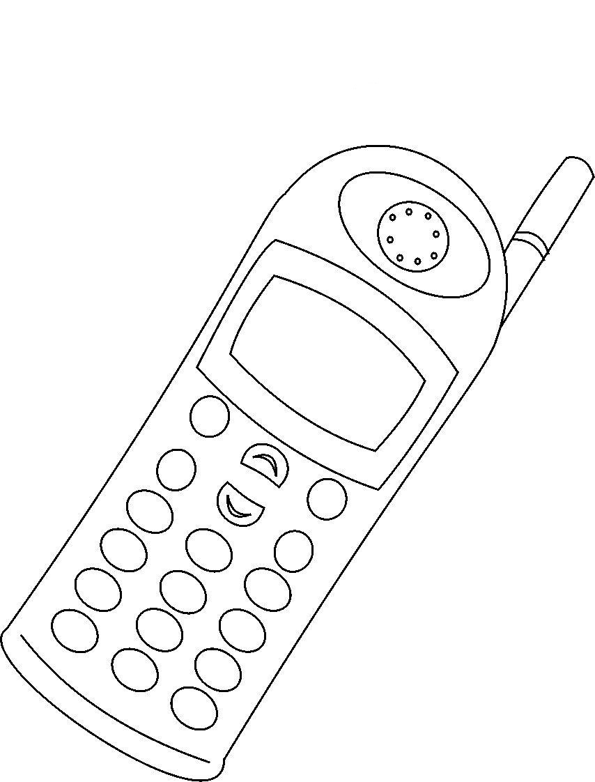 dibujos para colorear telefono