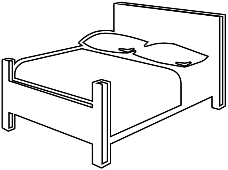 dibujos para colroear cama