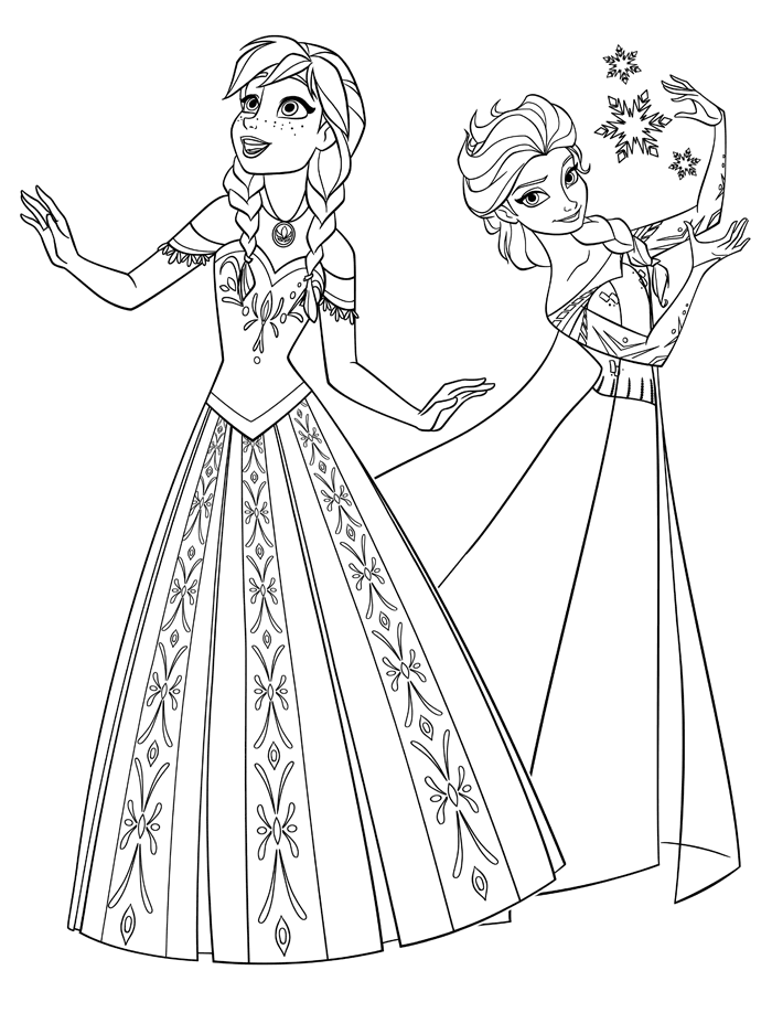 elsa y anna para imprimir