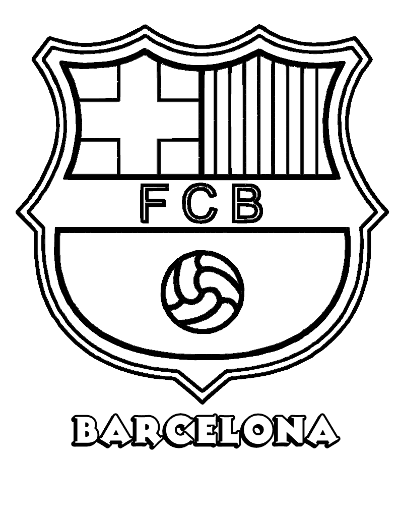 escudos de futbol para colorear