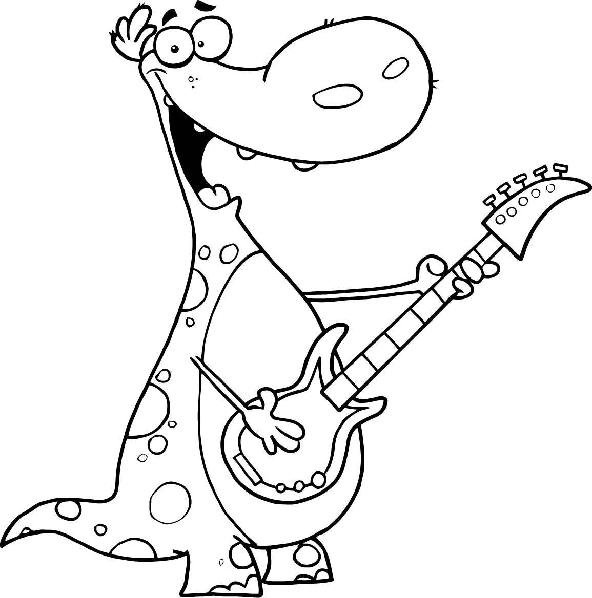 guitarra para colorear