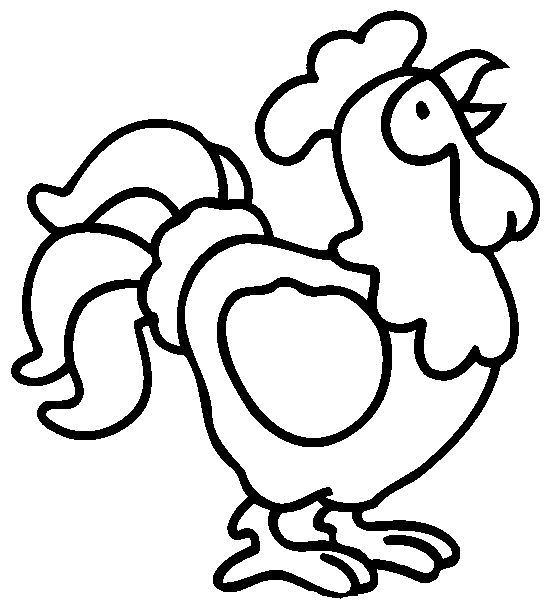 imagen de pollo para colorear