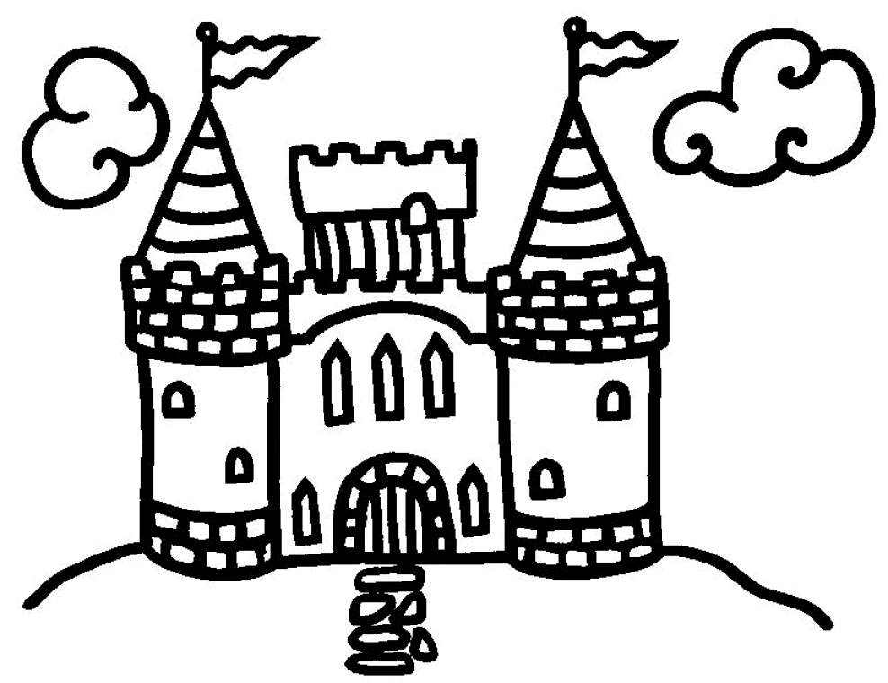 imagenes de castillos para colorear