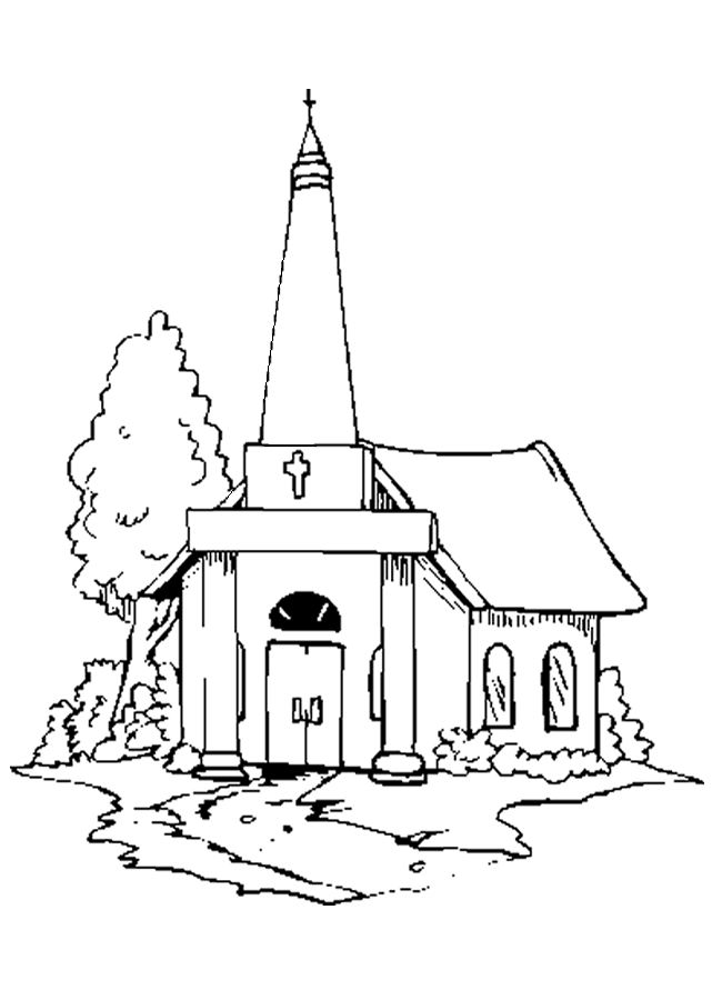 imagenes de iglesias para colorear