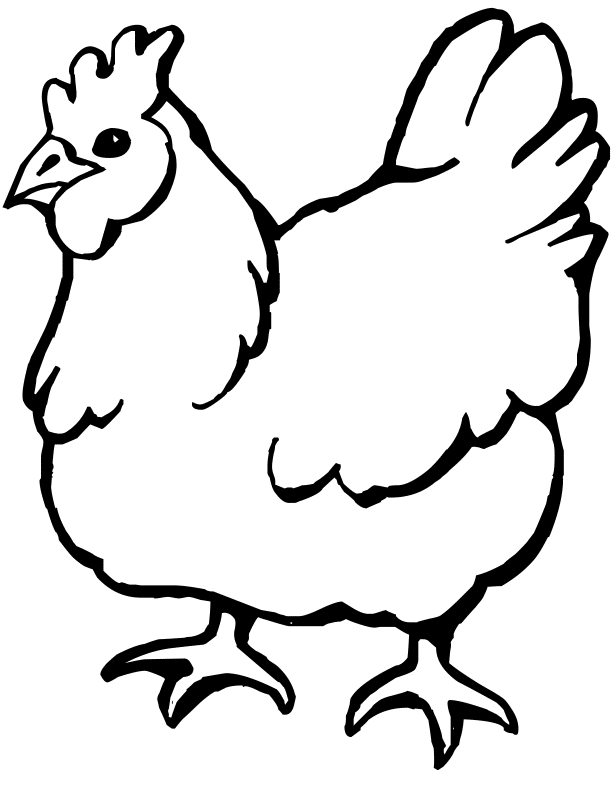 imagenes de pollos para colorear