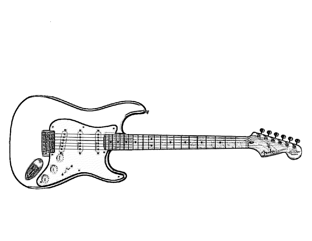 Download Guitarra para colorear