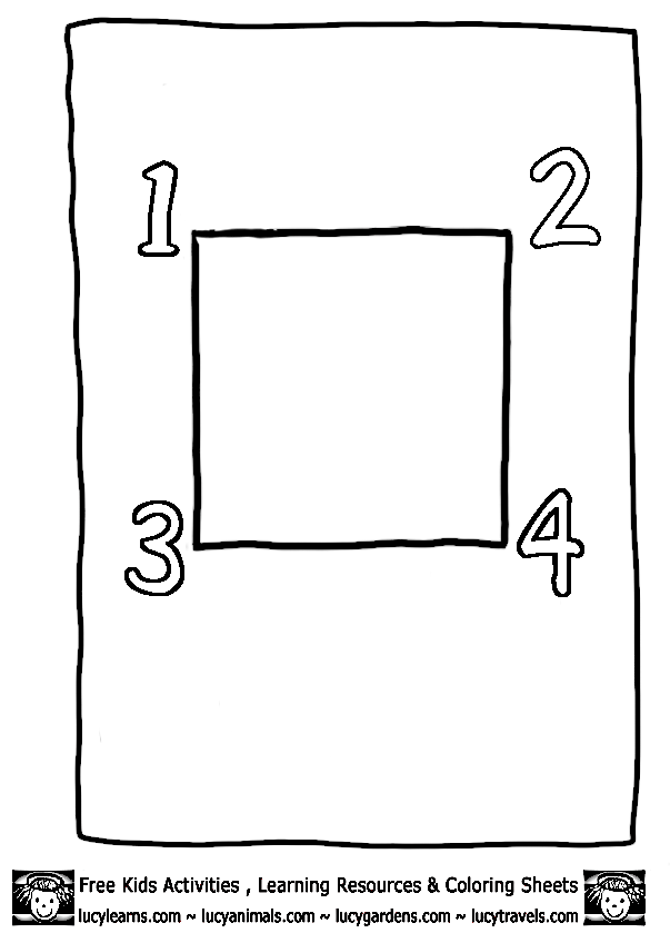 desenho de um quadrado para colorir
