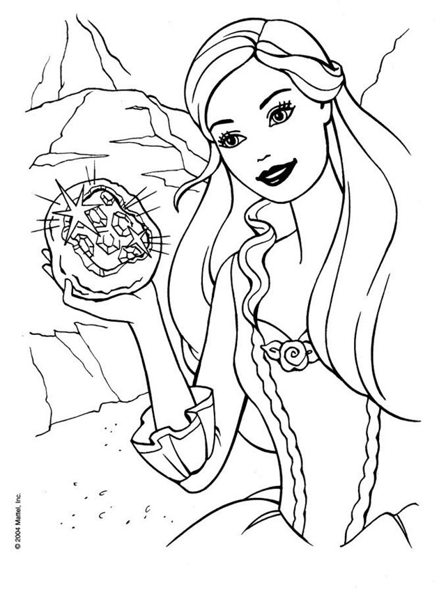 dibujo de barbie para colorear