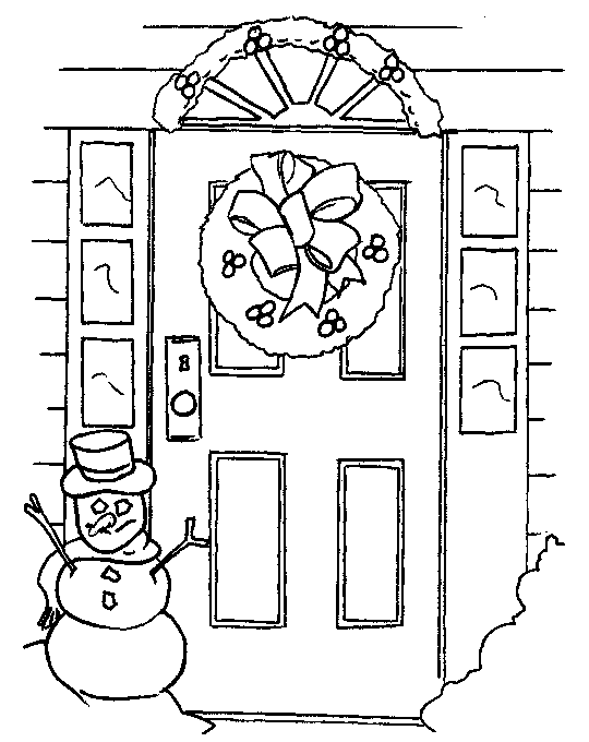 dibujo de puerta para colorear