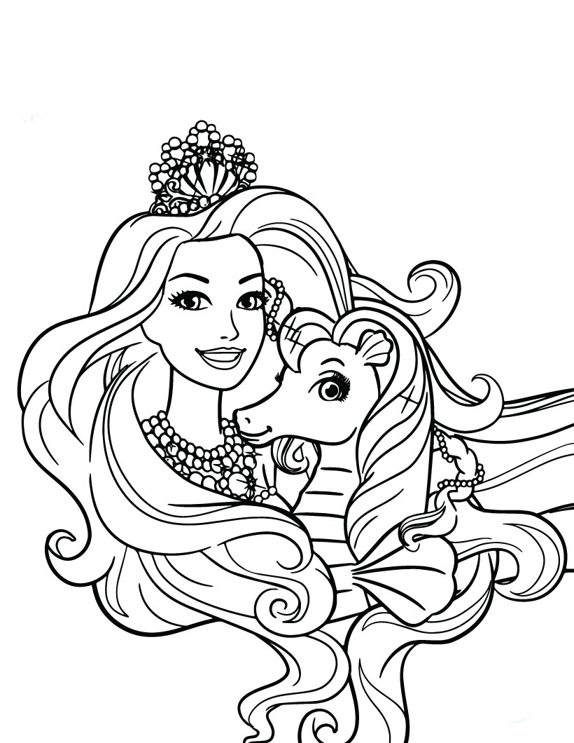 dibujo para colorear de barbie