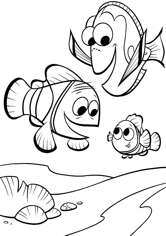 dibujos de buscando a nemo para imprimir