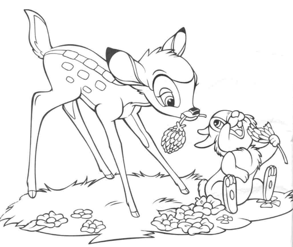 dibujos para colorear bambi