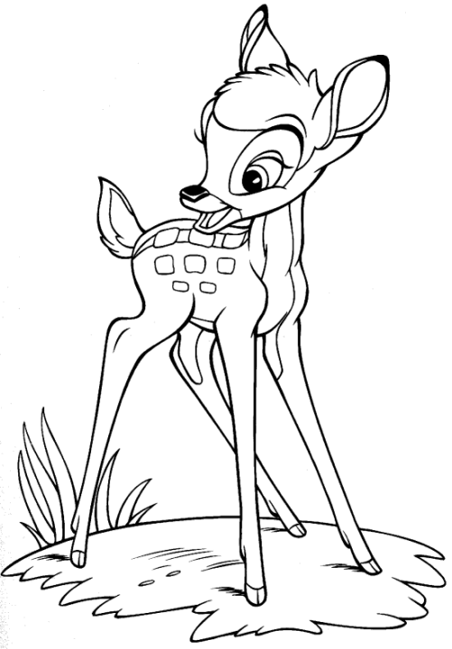 dibujos para colorear de bambi