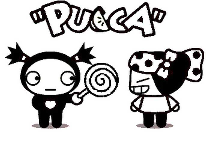 dibujos para colorear de pucca