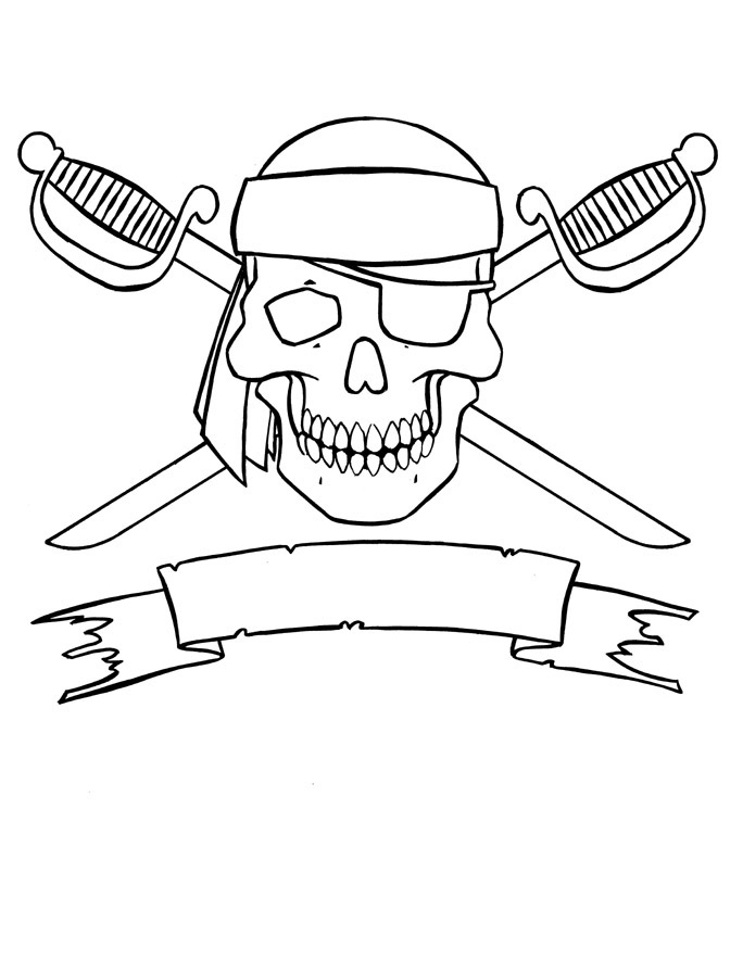 dibujos piratas para colorear