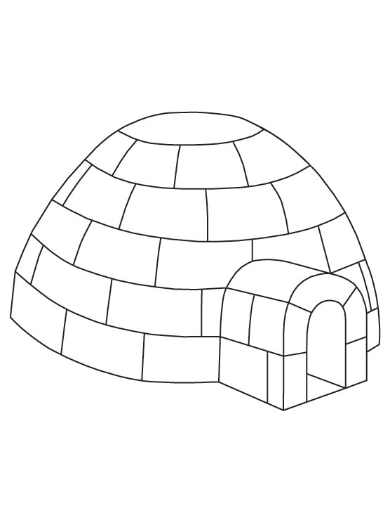 iglu para colorear