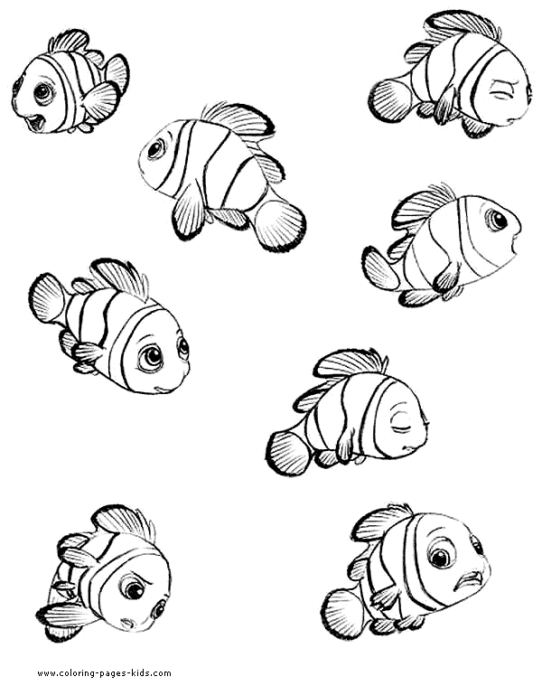 personajes de nemo para colorear