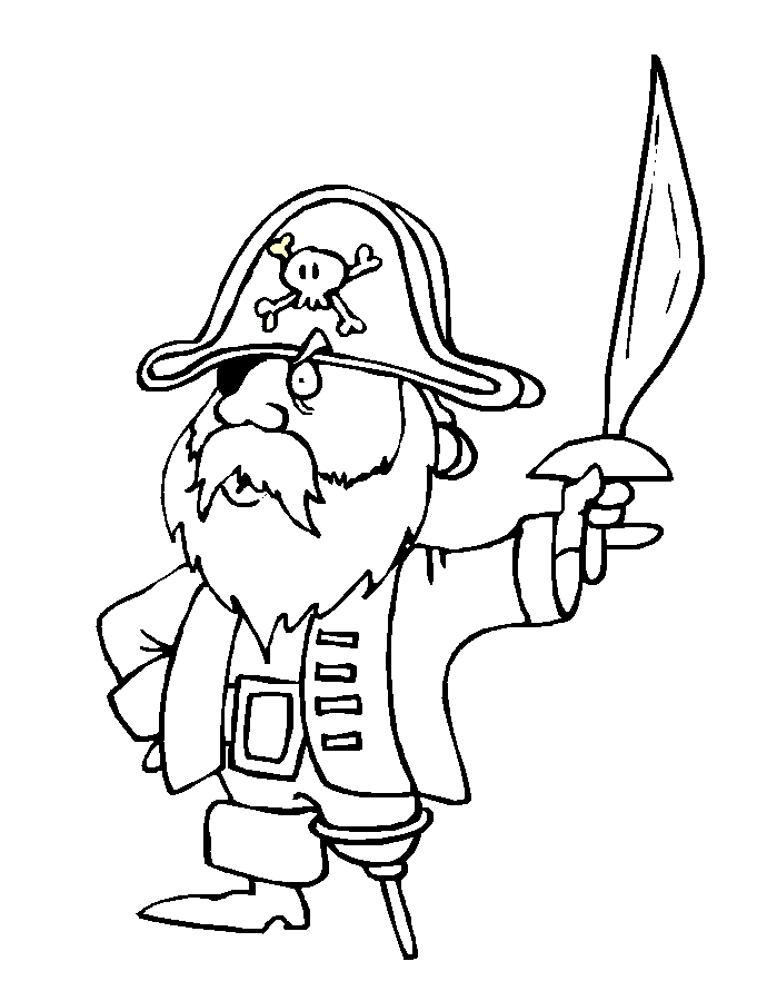 pirata para imprimir y pintar